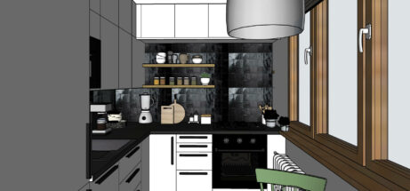 Návrh kuchyně pro byt od designérky Ivy Černé