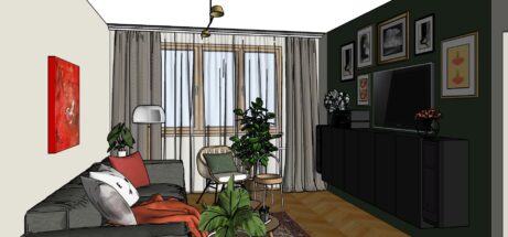Návrh obývacího pokoje od designérky Ivy Černé3
