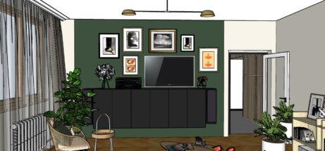 Návrh obývacího pokoje pro byt od designérky Ivy Černé2